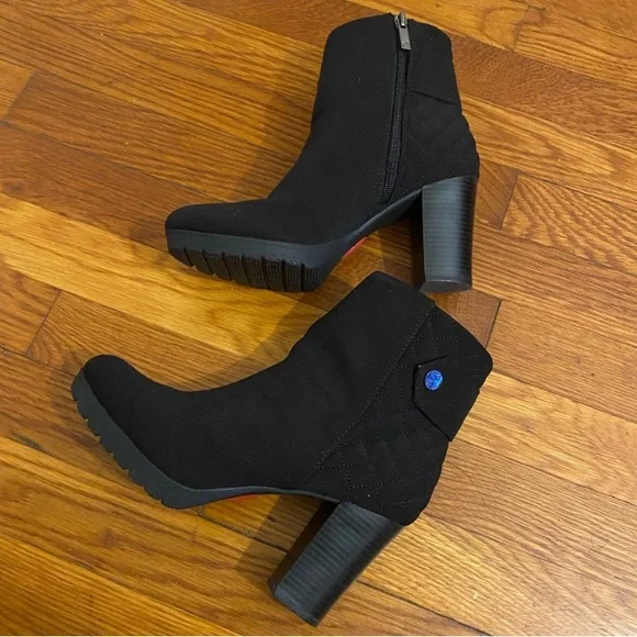 ANNE KLEIN BLACK BOOTIES - Picture 2 of 6